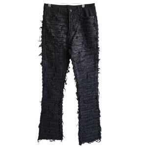 ROCKSTAR ORIGINAL Black Shredded Ripped Distressed Jeans Melany Men’s Med 29x34